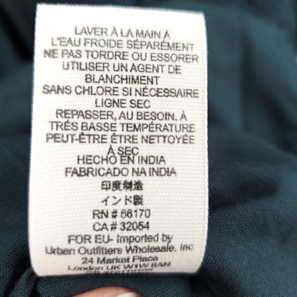 Free People Sheer Textured Long Sleeve Surplice Mini Dress Top S Dark Navy Blue - Picture 16 of 16